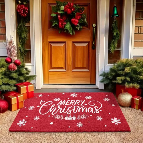 Vista 29 de LuxUrux Alfombra de Fibra de Coco de Bienvenida - Respaldo Extra Resistente, 17'' x 30'' Alfombra Natural para Puerta - Fácil de Limpiar, Hermoso