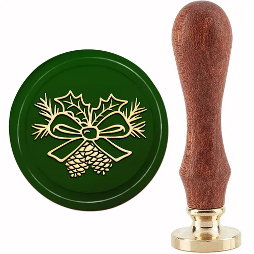 Vista 29 de CRASPIRE Sello de cera de Navidad X'Mas EVE para árbol de Navidad de 1.181 in/1.18 pulgadas, sello de sellado de cabeza de latón extraíble con mango