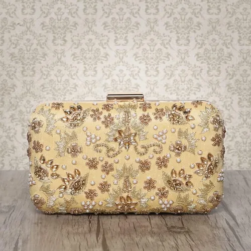 Vista 5 de Aheli Wedding Bridal Shimmer Sequence Handcrafted Evening Bag