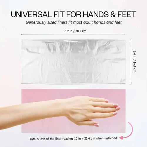 Vista 2 de 4000 unidades – Cera de parafina de Pana o revestimientos de baño de plástico para manos o pies, uso profesional o personal, 15 x 10 pulgadas