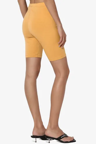 Vista 5 de TheMogan Leggings cortos de algodón elástico a medio muslo para mujer
