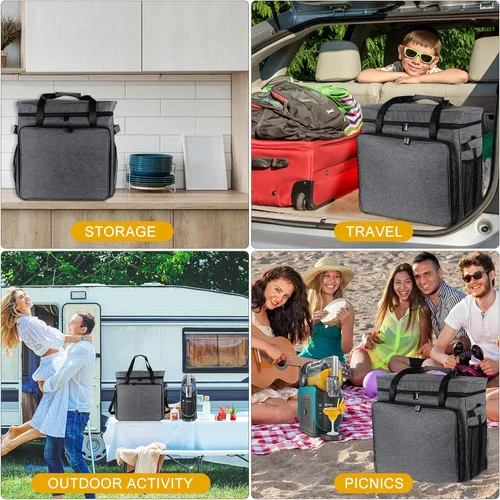 Vista 7 de Bolsa de transporte para máquina de granizado, portátil para licuados al aire libre congelados para máquina de granizado Ninja FS301C/FS301/FS299