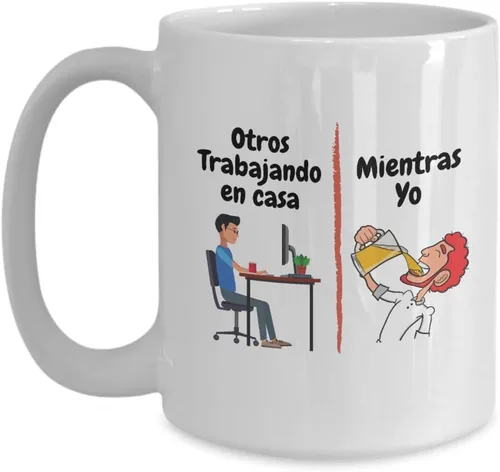 Vista 3 de Se Habla en Español Regalo para hombre Dimelo en Español Taza LatinPride Sopa de letras en Español Vanidades en Español Taza de Café