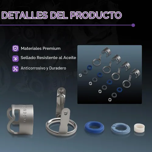 Vista 4 de Sprwinautummer Kit de junta tórica de 4 cilindros para inyector de combustible 06D998907A repuesto para Audi A1 A3 S3 A4 A6 C6 TT TTS VW EOS Golf