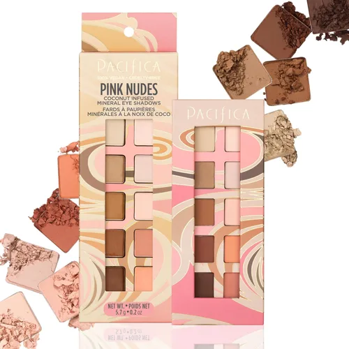 Vista 20 de Pacifica Paleta de sombras de ojos – Sombra de ojos mineral Malibu, tonos neutros mezclables con mate aterciopelado, brillante y metálico, infusión