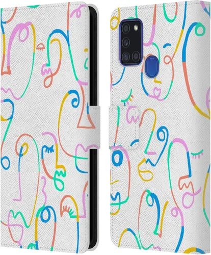 Vista 12 de Head Case Designs Officially Licensed Ninola Brushstrokes Multi Colorful Leather Wallet Case Compatible with Samsung Galaxy A07 4G