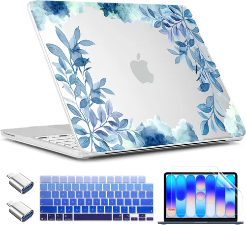 Vista 20 de TWOLSKOO Funda para MacBook Neo de 13 pulgadas 2026 A3404 A18 Pro Chip, funda rígida de plástico con adaptador tipo C, 2 fundas para cámara web