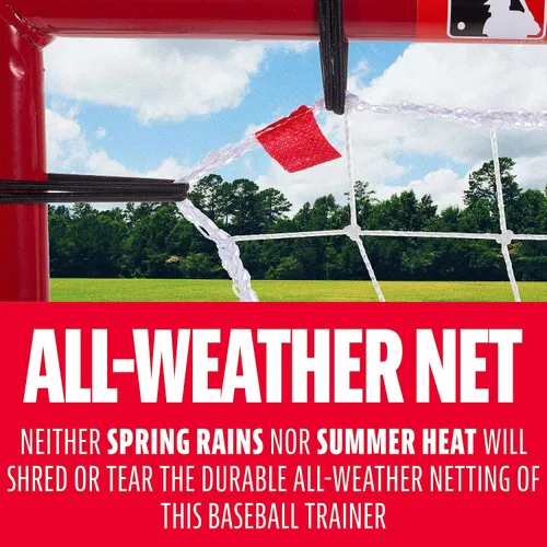 Vista 4 de Franklin Sports Rebotadores de Béisbol + Red Pitchback - Entrenador de Retorno de Lanzamiento + Red de Rebote con Objetivo de Lanzamiento Acoplable