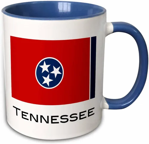Vista 13 de 3dRose Taza de dos tonos con la bandera del estado de Iowa, 11 onzas, negro/blanco