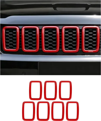 Vista 10 de Hoolcar Insertos de malla para parrilla delantera compatibles con Jeep Grand Cherokee 2017-2020, insertos de rejilla de clip, accesorios exteriores