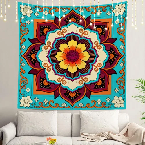 Vista 75 de Shrahala Circles Tapestry, Abstract Art With Various Circles Wall Hanging Hd Print Polyester Backdrop For Dorm Room Bedroom 30 X 40 In