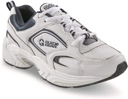 Vista 6 de Guide Gear Zapatos de caminar con cordones para hombre, zapatos cómodos para el trabajo, trabajo casual, Blancoazul marino