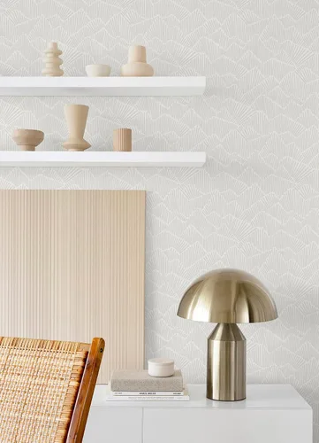 Vista 2 de Egypt Sherrod Papel tapiz autoadhesivo de 216 x 20.5 pulgadas, Grey Ridge & Valley