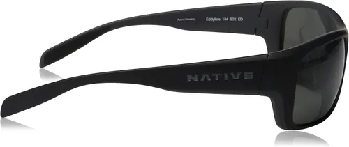 Vista 3 de Native Man Sunglasses Matte Black Frame, Grey Lenses, 63MM
