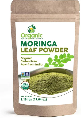 Vista 9 de Polvo de Moringa Orgánica - 8 oz (226g) USDA Orgánico, Sin OGM, Kosher, Halal, Polvo de Moringa Oleifera - 100% Crudo y Natural, por SHOPOSR