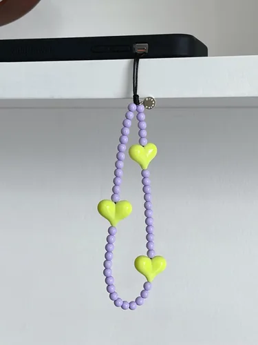 Vista 10 de Drawwind Correa con cuentas para teléfono con pulsera universal, cordón para teléfono celular lindo, pulsera de muñeca con cuentas, cadena de hilo