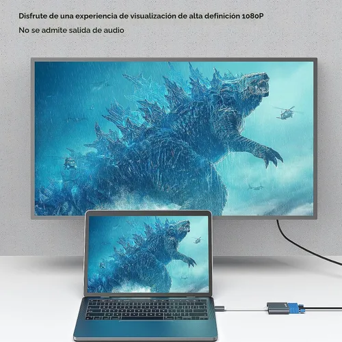 Vista 6 de BENFEI Adaptador USB C a VGA, adaptador Thunderbolt 3/4 a VGA compatible con iPhone 15 Pro/Max, MacBook Pro/Air 2023, iPad Pro, iMac, S23, XPS 17