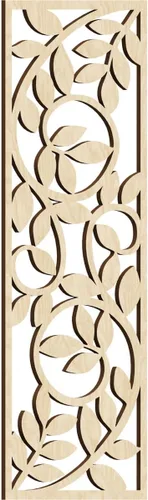 Vista 44 de 9 3/8"W x 24 3/8"H x 1/4"T Utica Decorativo Fretwork Madera Paneles de Pared, Abedul