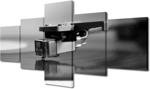Vista 14 de Lienzo decorativo para pared, diseño de DJ Music Mixes the Track HD impreso en pinturas, 5 piezas de imágenes abstractas para sala de estar, obra