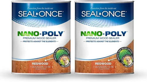 Vista 31 de Sellador Seal-Once Nano+Poly de madera penetrante con poliuretano, sellador impermeable de alta calidad, 1 galón, negro Sellador impermeable