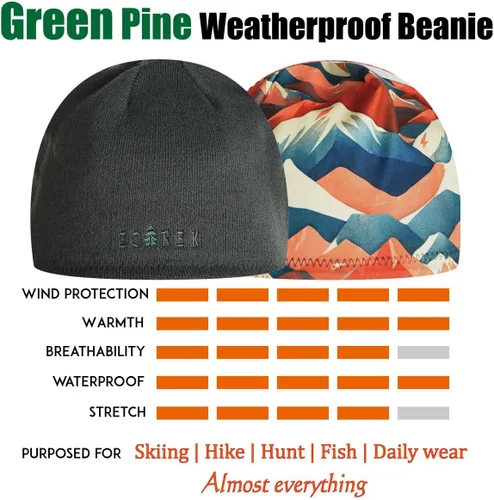 Vista 6 de Gorro de invierno resistente a la intemperie Gorro reversible impermeable y resistente al viento Sombrero de calavera para senderismo