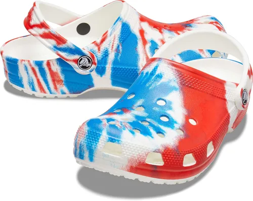 Vista 7 de Crocs - Zuecos clásicos de teñido anudado unisex para adultos