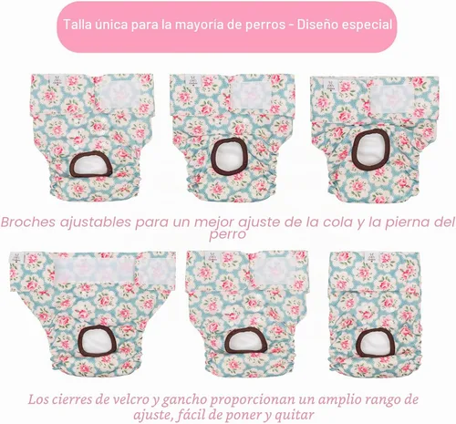 Vista 2 de CuteBone - Pañales para perras, paquete de 3 unidades para perritos, talla XS, D14XS