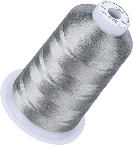 Vista 57 de Simthread 5500 yardas de hilo de bordar, 5000M de alto rendimiento 40WT 100% hilo de poliéster – 170+ colores vívidos, clasificado de alta velocidad