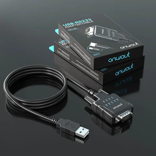 Vista 11 de Adaptador USB a RS232, 9 LED de estado, puerto serie DB9