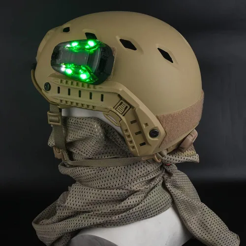 Vista 3 de Tactical Helmet Signal Light Optional 4 Modes with Visible LED + IR Constant-on/Strobe, Waterproof Ladybird Survival Identification Lamp for Outdoor