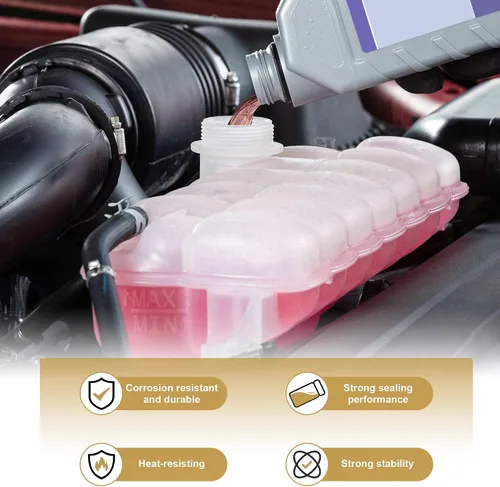 Vista 7 de PartsFlow Tanque de depósito de refrigerante con tapa compatible con Chevrolet Silverado GMC Sierra Cadillac Escalade Yukon 603-054 22797286