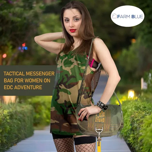 Vista 5 de Farm Blue Bolso bandolera táctico Bolsa militar más pequeña para hombres y mujeres Bolsa cruzada resistente al agua