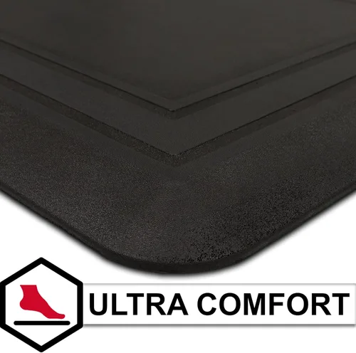 Vista 4 de Tempur-Pedic - Tapete de cocina ultra cómodo con marco antifatiga Raven de 1 pies 8 pulgadas x 3 pies 6 pulgadas, tapete acolchado ergonómico