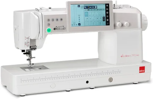 Vista 3 de Elna eXcellence 790 Pro - Máquina de coser y acolchar con construcción de aluminio completa, plataforma sin costuras de 13 pulgadas, velocidad