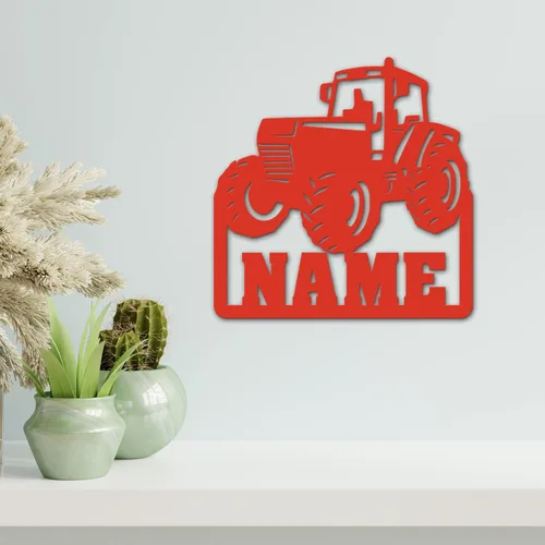 Vista 5 de NEID - Tractor granjero personalizado – Regalos para adultos, niños y hombres, para niños y niñas, luz nocturna LED de tractor de madera única