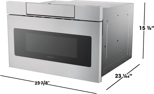 Vista 10 de Sharp, horno microondas SMD2470AS, de 24 pulgadas, 1,2 Cu. Pie de acero inoxidable