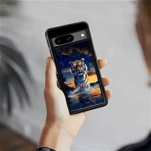 Vista 1535 de Compatible con Google Pixel 4A 5G Mobile Case Creative Acrylic Panel trasero Silicona Protección Grip especialmente diseñado para Google Pixel 4A 5G