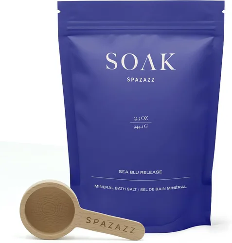 Vista 10 de Spazazz Sales de baño del Mar Muerto con magnesio y árnica, baño mineral de aromaterapia para relajación. Sales de remojo de bañera - Cristales