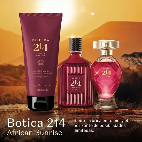 Vista 6 de O BOTICARIO Botica 214 African Sunrise - Perfume para hombre, 3 onzas