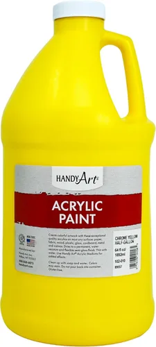 Vista 36 de Handy Art Pintura acrílica, juego de 12 colores, botellas de 16 onzas, acrílico líquido para estudiantes semibrillante, consistencia de flujo
