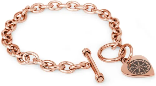 Vista 46 de Pulsera y Collar con Dijes de Símbolos de Corazón de Acero Inoxidable Solo pulsera de plata