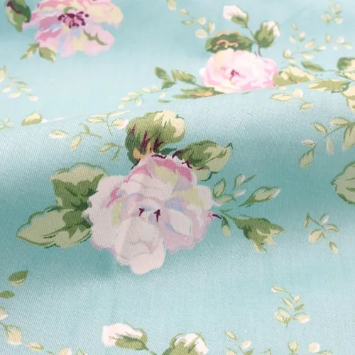 Vista 6 de Green Fat Quarters - Paquetes de tela de edredón precortado, 18 x 22 pulgadas (floral verde)