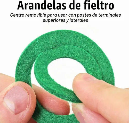 Vista 8 de Terminales universales de cable de batería negativos y positivos, terminales de batería con conectores de abrazaderas codificadas por