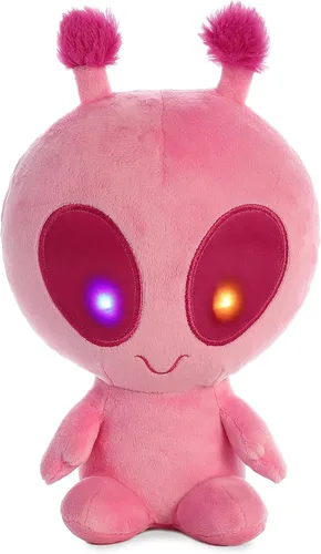 Vista 7 de Aurora® Interstellar Galactic Cuties™ Peluche de Alien Nebula que se Ilumina - Compañeros Cósmicos - Diversión Iluminada - Azul 8 Pulgadas