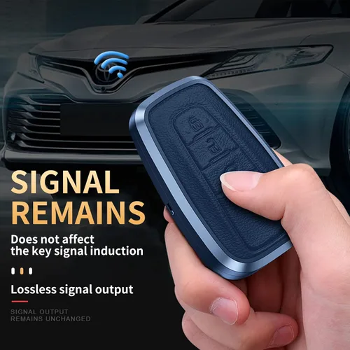 Vista 2 de KUNGKIC Funda para llavero inteligente de coche para la serie Toyota, Azul