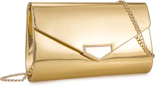 Vista 10 de CHARMING TAILOR Bolso de embrague de PU para mujer, bolso de mano elegante para ocasiones especiales