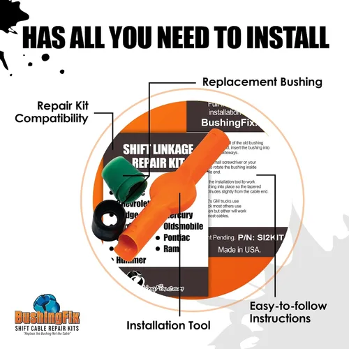 Vista 2 de BushingFix Si2Kit - Kit de reparación de bujes de cable de cambio automático, repuesto de buje de cable de cambio, kit de reparación de transmisión
