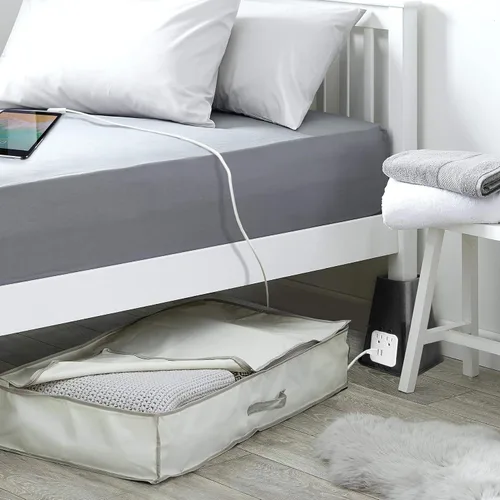 Vista 2 de Bee Neat Elevadores de cama de 7.25 pulgadas para dormitorios universitarios – Elevadores de muebles para camas, mesas, sillas y patas de sofá