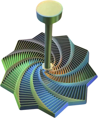 Vista 13 de Juguete fractal de copo de nieve, juguete de escritorio ejecutivo impreso en 3D, perfecto para aliviar el estrés, la irritabilidad y la relajación