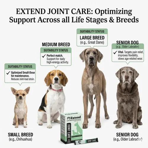 Vista 7 de Suplemento para perros Extend, cuidado de articulaciones para perros, suministro para 1 mes, glucosamina para perros con MSM y ácido ascórbico